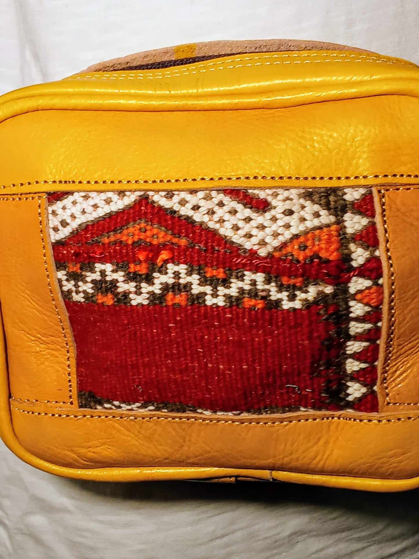 Yellow purse with Amazigh design