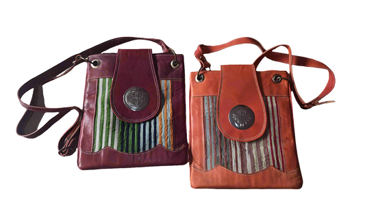 Leather and Stripes handbag