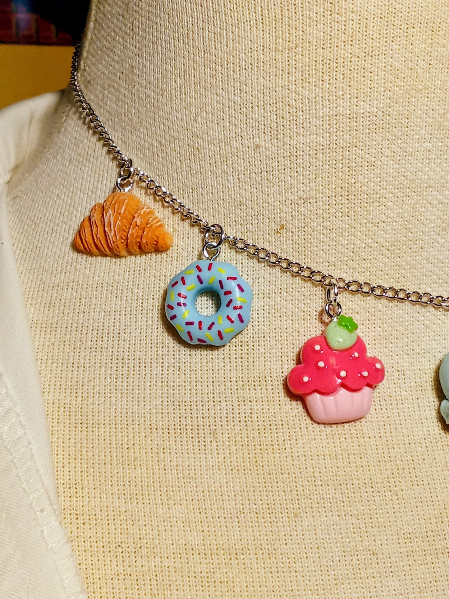 Sweets charms necklace with food