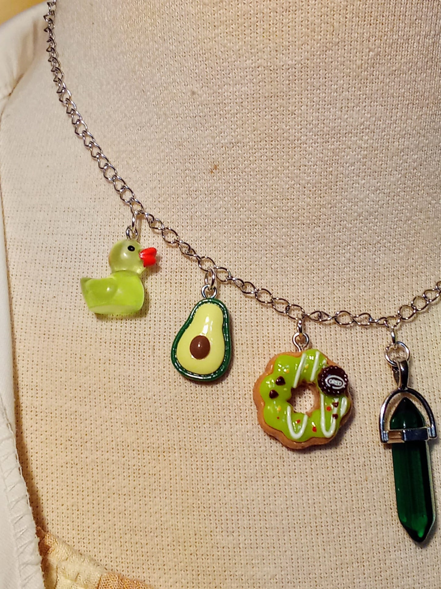 Green stone necklace