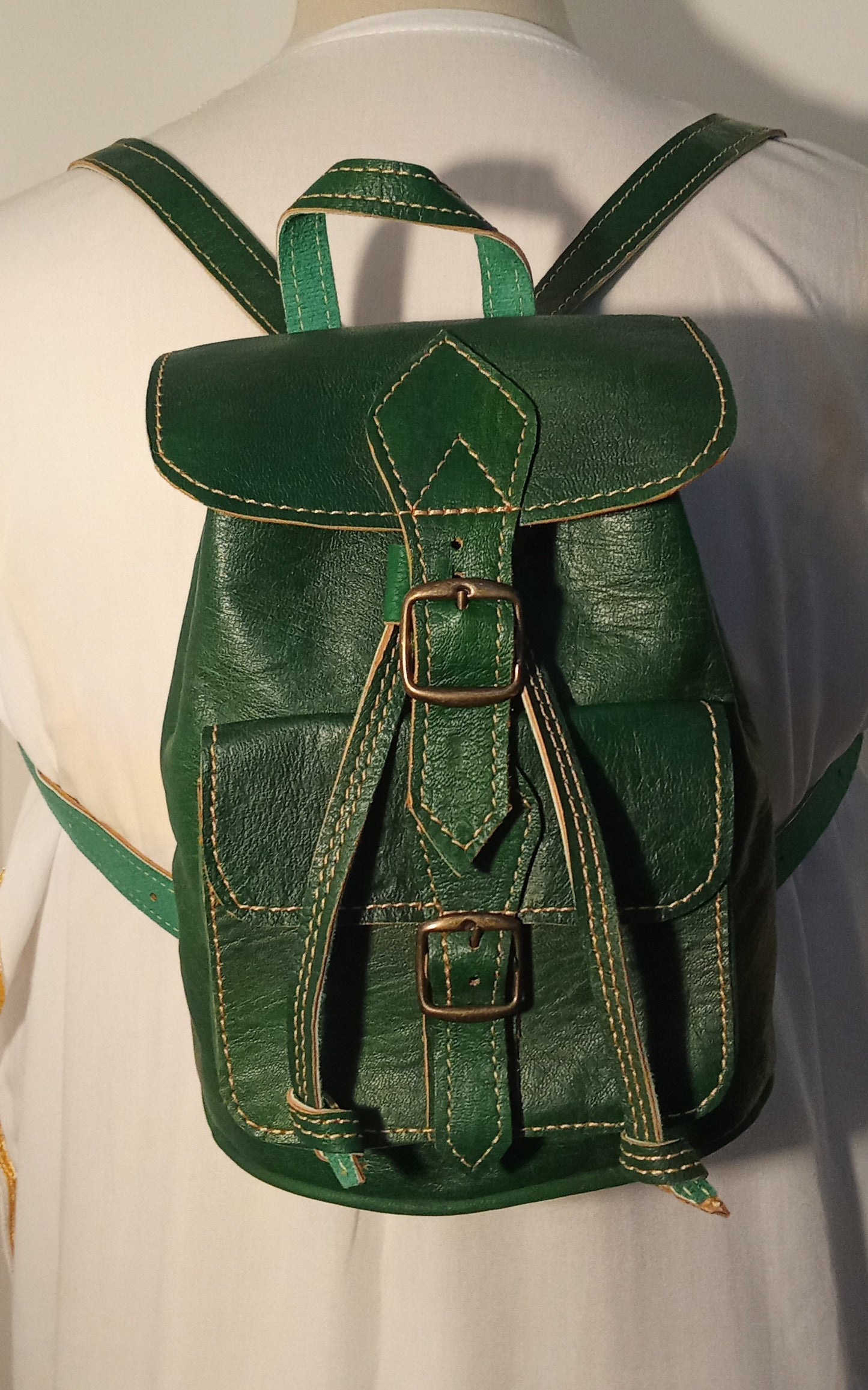 Leather backpack