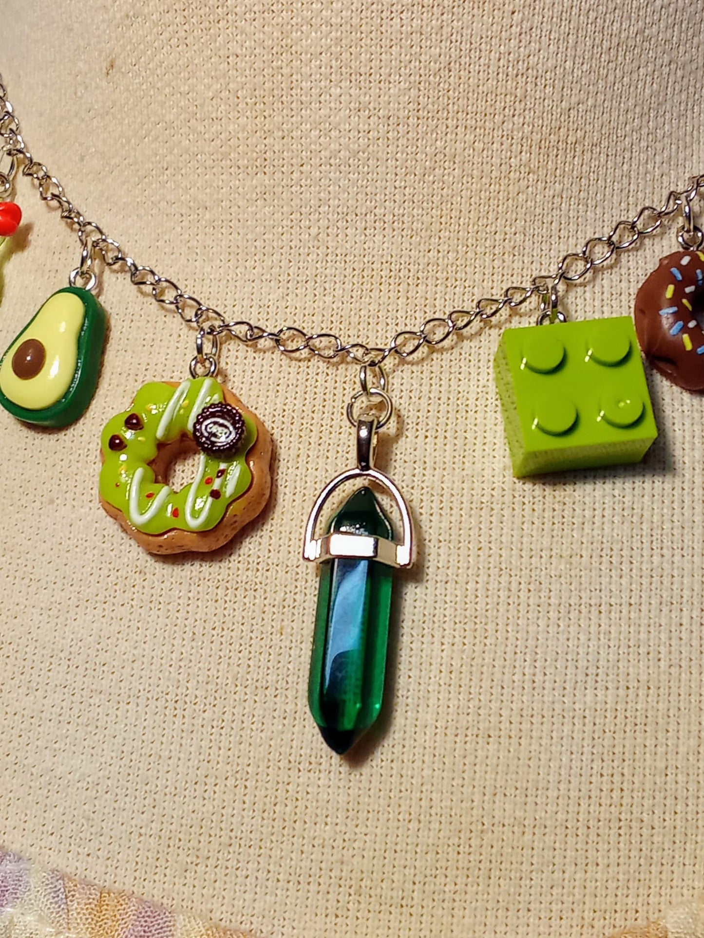 Green stone necklace